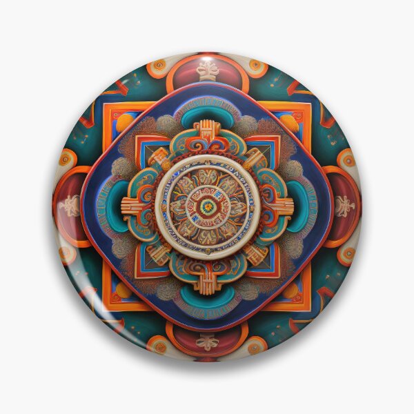 Item preview, Tibetan Peace Manadala - Buddism  designed and sold by LadyDharma.
