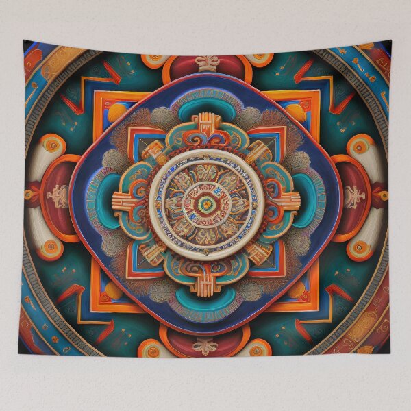 Item preview, Tibetan Peace Manadala - Buddism  designed and sold by LadyDharma.