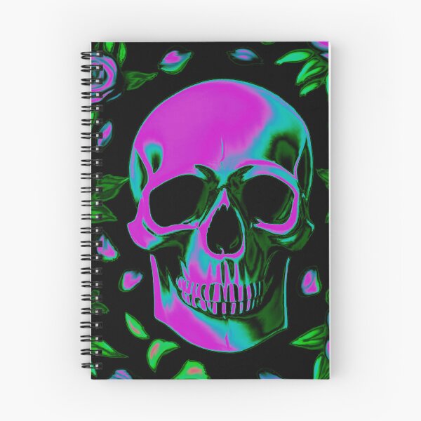 Item preview, Neon Floral Abstract Skull Colorful Roses Design designed and sold by designsbyjuliee.