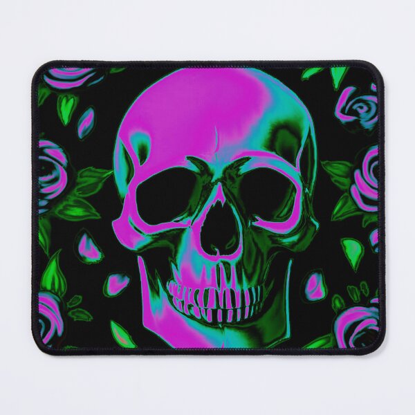 Item preview, Neon Floral Abstract Skull Colorful Roses Design designed and sold by designsbyjuliee.
