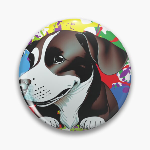 Item preview, Cute dog on splash color designed and sold by ManikRaja.