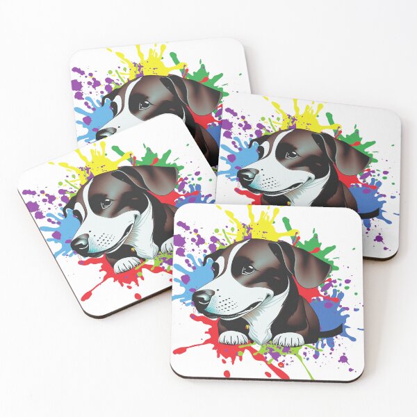 Item preview, Cute dog on splash color designed and sold by ManikRaja.