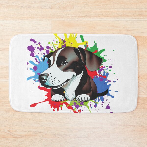Item preview, Cute dog on splash color designed and sold by ManikRaja.