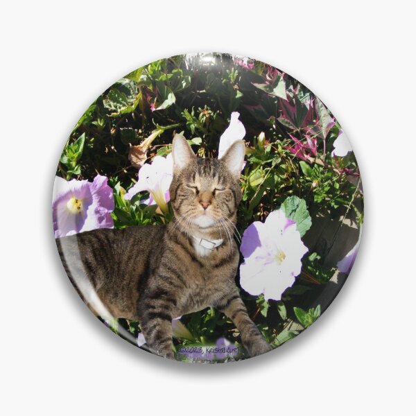 Item preview, Content Cat in a Petunia Bed designed and sold by kristalcurt.