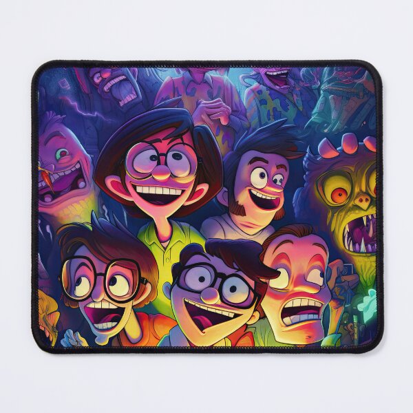 Item preview, Vibrant Watercolor Painting of Big Mouth Characters with Playful Distortions designed and sold by THC Studios.