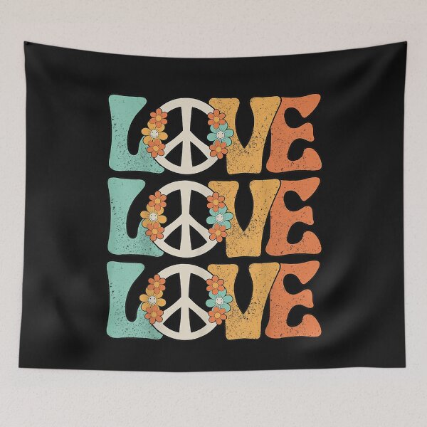 Item preview, Peace Sign Love 60s 70s Costume 70 Theme Party Groovy Hippie T-Shirt designed and sold by Dragon-Copeha.