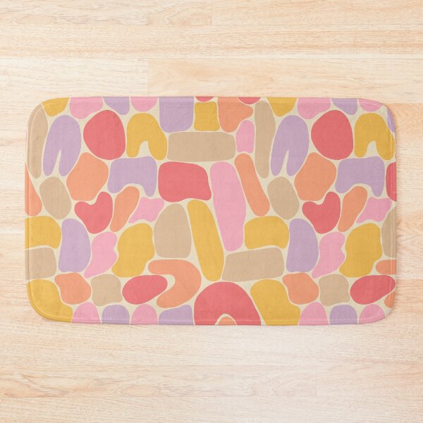 Item preview, Colorful abstract shapes pattern in warm tones designed and sold by Illustrated by Nat.