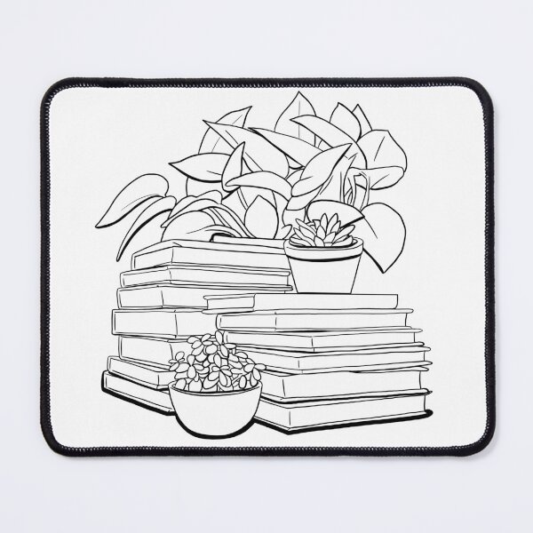 Item preview, Plants and Books - black and white designed and sold by gaslight-n.