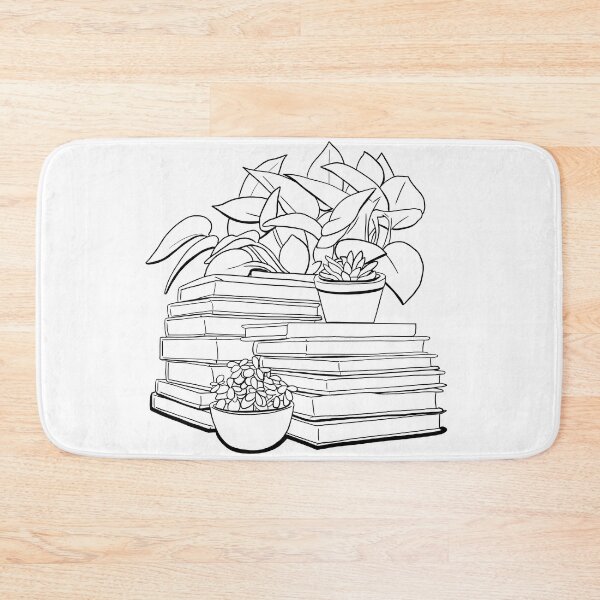 Item preview, Plants and Books - black and white designed and sold by gaslight-n.