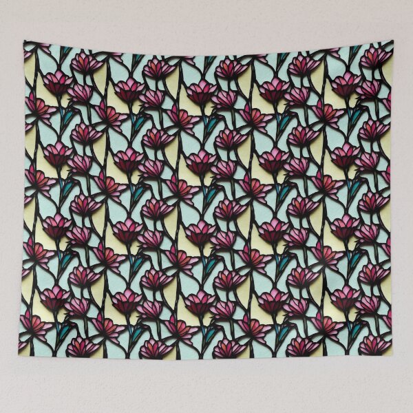 Item preview, Beautiful Stained Glass Flower Print designed and sold by PokeyPinePrints.