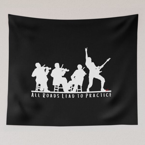 Item preview, All Roads Lead to Practice (dark) / Music Quotes designed and sold by royumi.