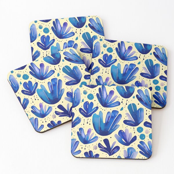 Item preview, Blue flower pattern in watercolor designed and sold by miraclestudio.