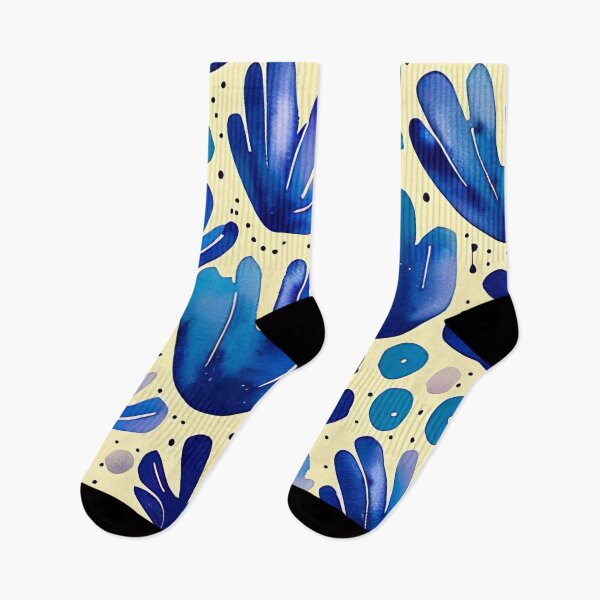 Item preview, Blue flower pattern in watercolor designed and sold by miraclestudio.