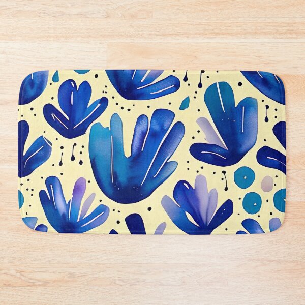 Item preview, Blue flower pattern in watercolor designed and sold by miraclestudio.
