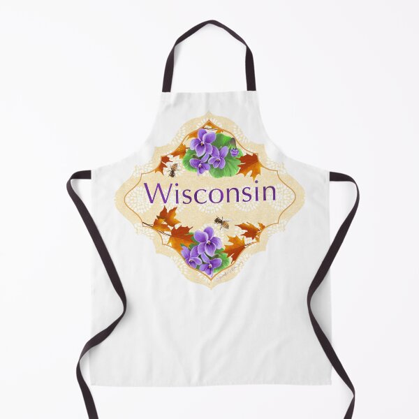 Item preview, Wisconsin State Pride| Wisconsin State Flower Wood Violet Honeybee Sugar Maple | US State Collection State Icon Illustration designed and sold by JourneyHomeMade.