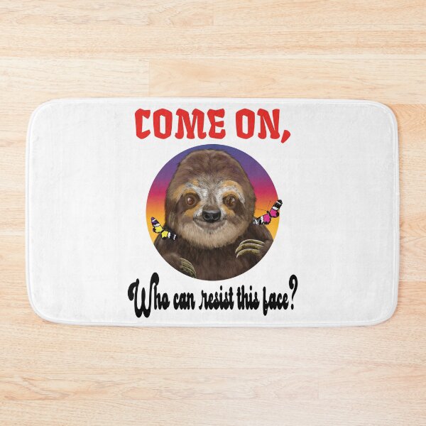 Item preview, Come on. Who can resist this face? Happy cute sloth and butterflies. designed and sold by TJHstudio.