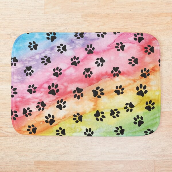 Item preview, Patrón de gato con pata de arcoíris designed and sold by Throwtopia.