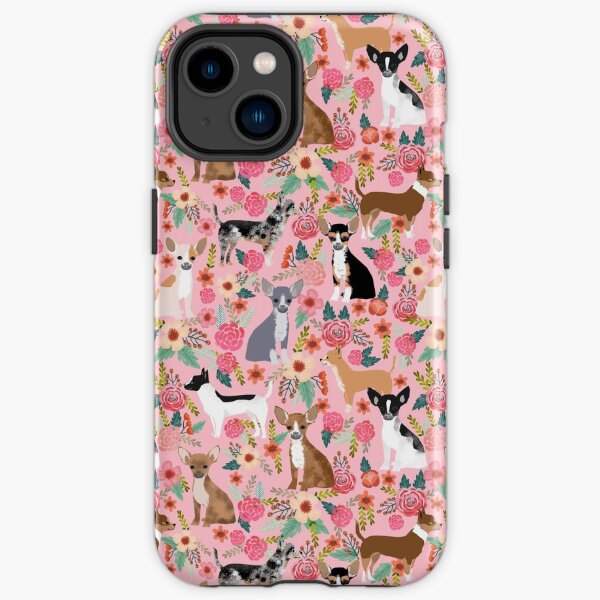 Chihuahua floral dog breed cute pet gifts for chiwawa lovers chihuahuas owners iPhone Tough Case