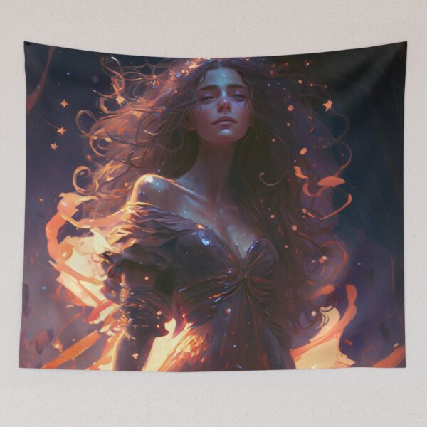 Item preview, Stellar Enchantress: The Celestial Goddess in a Flowing Gown designed and sold by oanaunciuleanu.