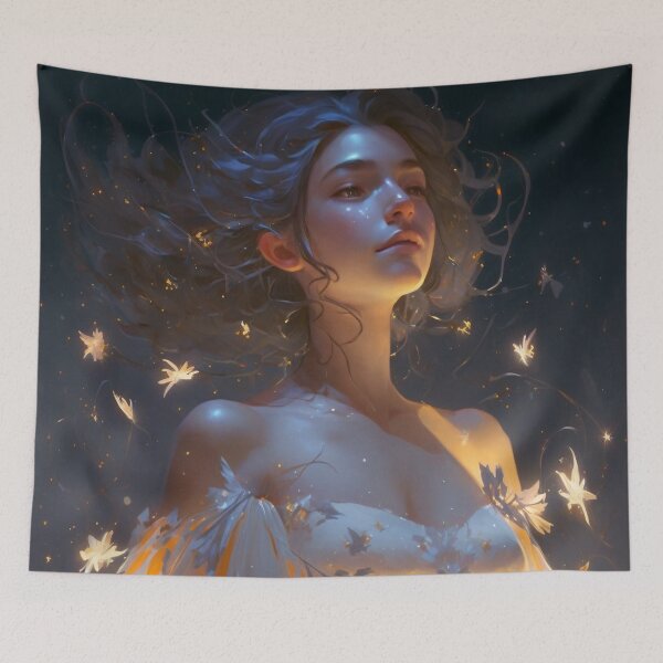 Item preview, Stellar Enchantress: The Celestial Goddess in a Flowing Gown designed and sold by oanaunciuleanu.
