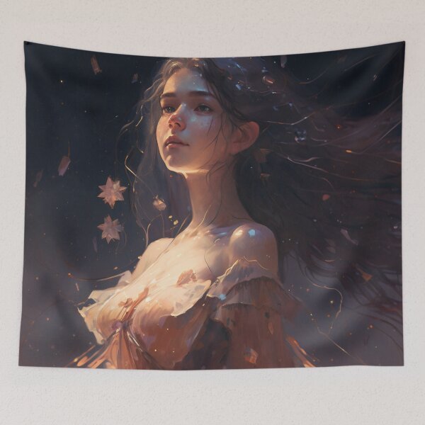 Item preview, Stellar Enchantress: The Celestial Goddess in a Flowing Gown designed and sold by oanaunciuleanu.