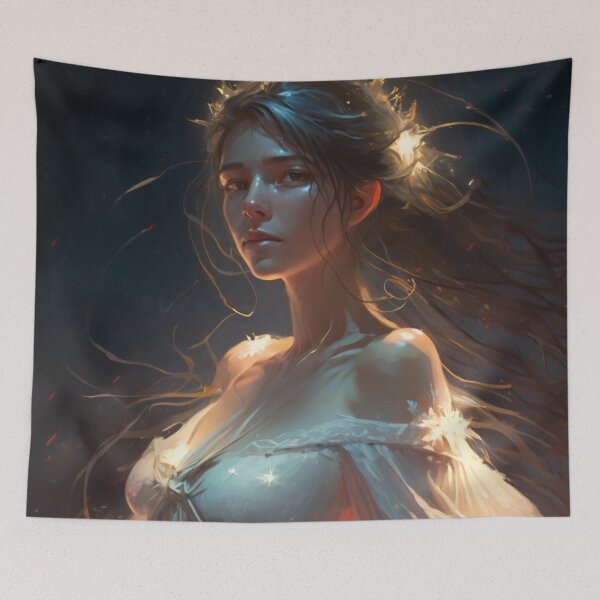 Item preview, Stellar Enchantress: The Celestial Goddess in a Flowing Gown designed and sold by oanaunciuleanu.