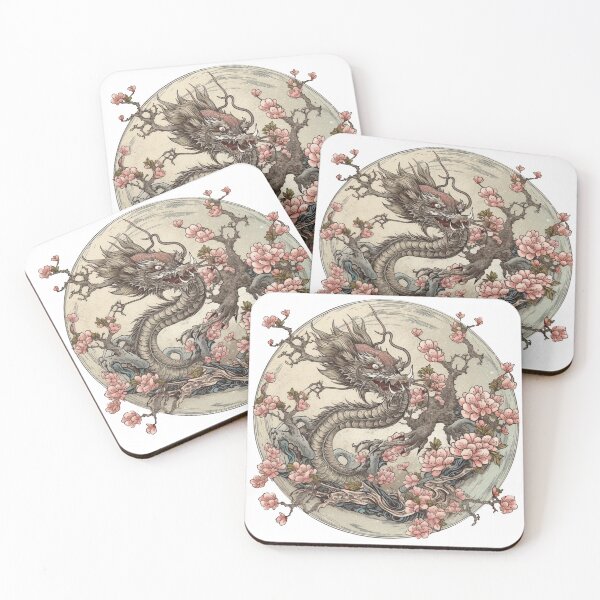 Item preview, Japanese Dragon With Cherry Blossoms  designed and sold by unthinkabletees.