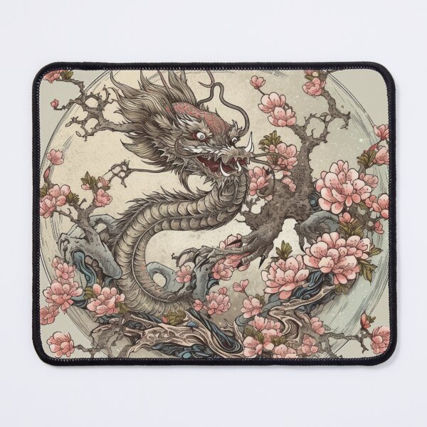 Item preview, Japanese Dragon With Cherry Blossoms  designed and sold by unthinkabletees.
