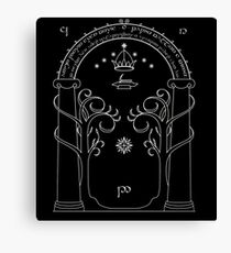 Lord of the Rings - Gates of Moria Ithilden Door Canvas Print
