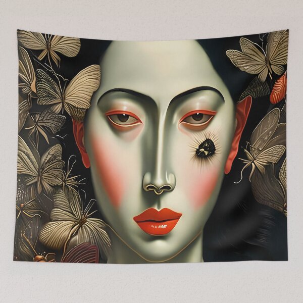Item preview, The Dark and Ethereal Beauty of a Woman Surrounded by Insects designed and sold by GalihDA.