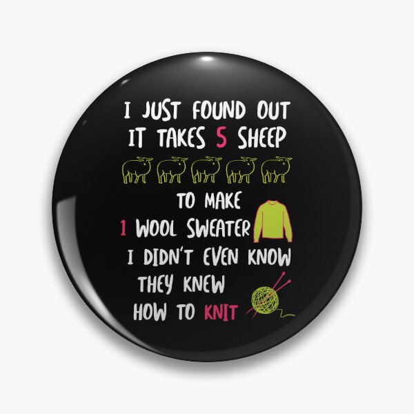 Item preview, Funny Knitting Joke Takes 5 Sheep designed and sold by whyitsme.