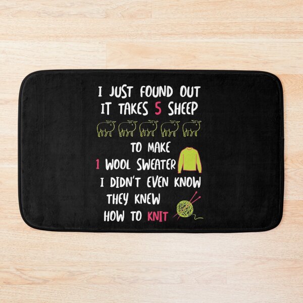 Item preview, Funny Knitting Joke Takes 5 Sheep designed and sold by whyitsme.