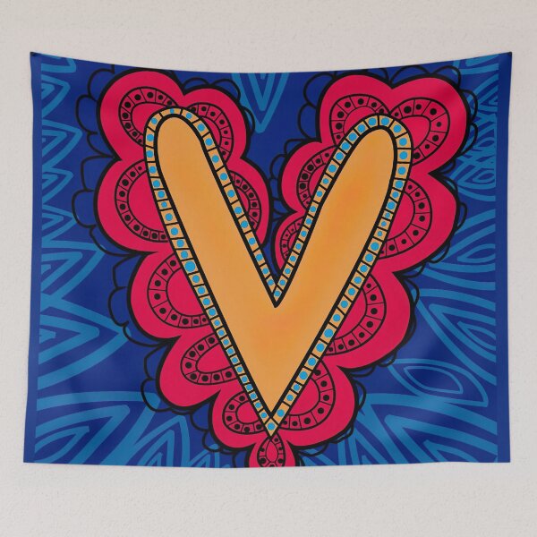 Item preview, Yelow and red decorative heart  designed and sold by miraclestudio.