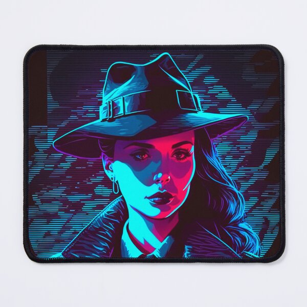 Item preview, Retro wave noir woman detective (synthwave \ miami) designed and sold by RESToRAPTOR.