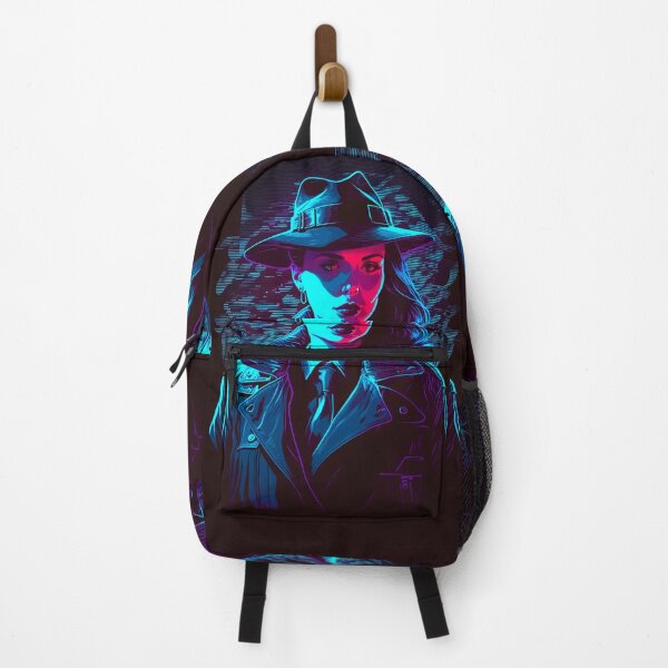 Item preview, Retro wave noir woman detective (synthwave \ miami) designed and sold by RESToRAPTOR.