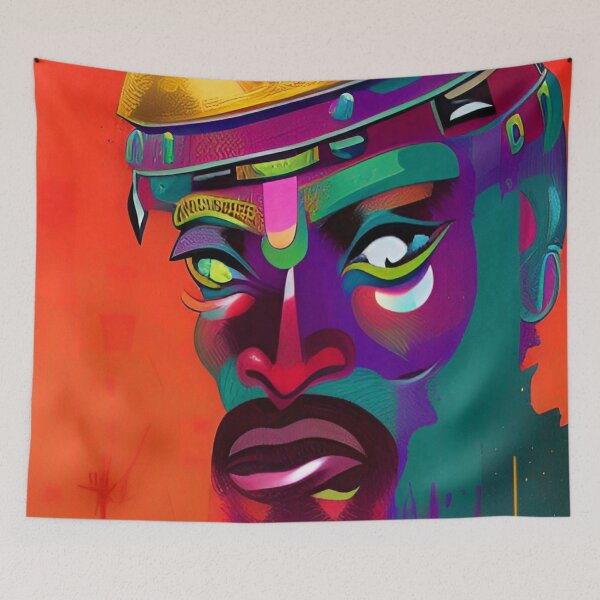 Item preview, African Samurai Warrior Expressive designed and sold by mghtymvrk2040.