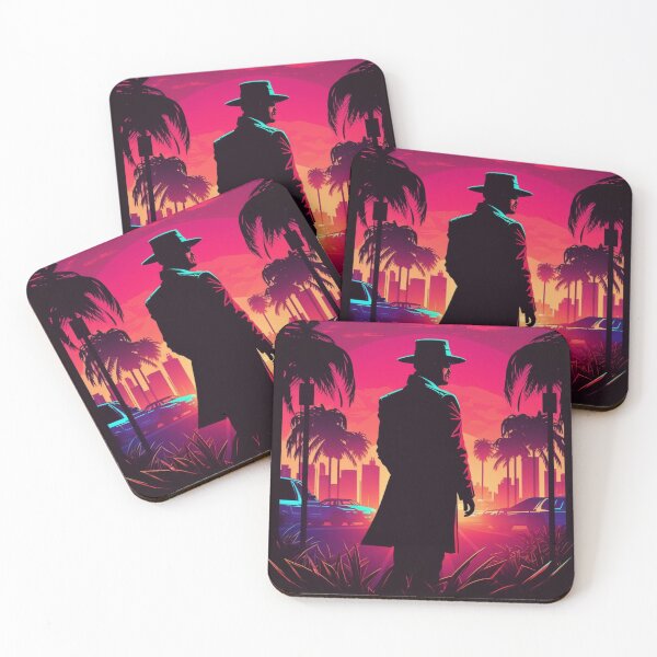 Item preview, Synthwave Miami detective (retro wave) designed and sold by RESToRAPTOR.