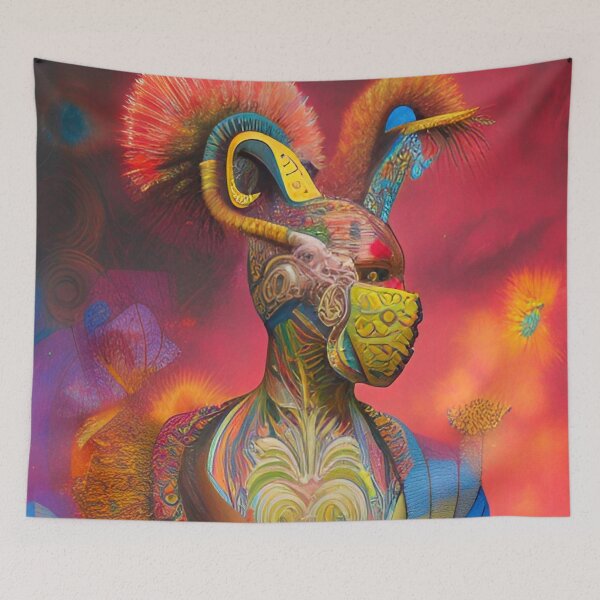 Item preview, African Samurai Warrior Floral 2 designed and sold by mghtymvrk2040.
