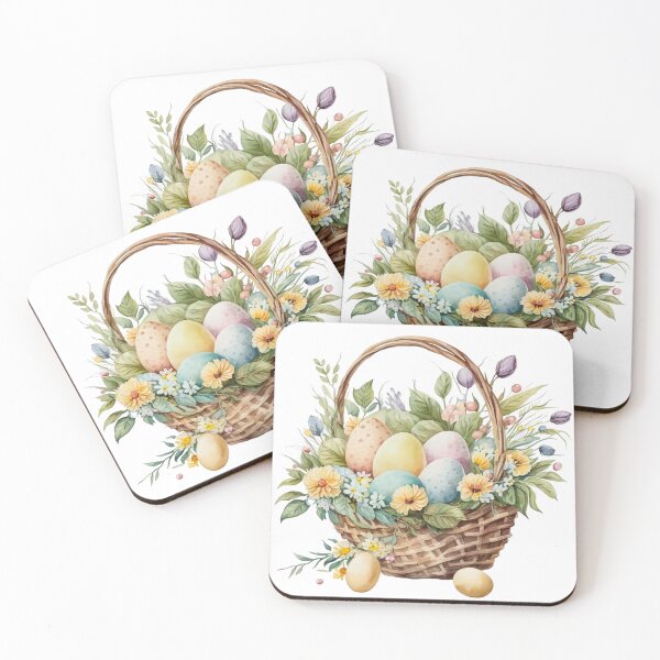 Item preview, Watercolor Easter Egg Basket designed and sold by ImaginePrintsHQ.