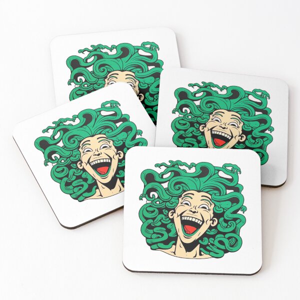 Item preview, Sticker goddess Medusa laughing cartoon  designed and sold by DanniJordan.