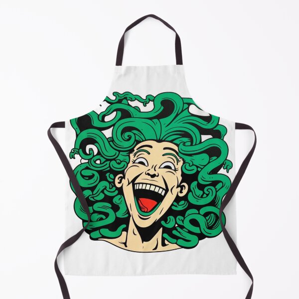 Item preview, Sticker goddess Medusa laughing cartoon designed and sold by DanniJordan.