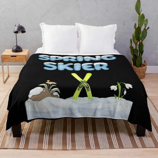 Item preview, Ski in spring snowdrop spring ski vacation spring flowers in snow ski fanatic designed and sold by Artstastic.