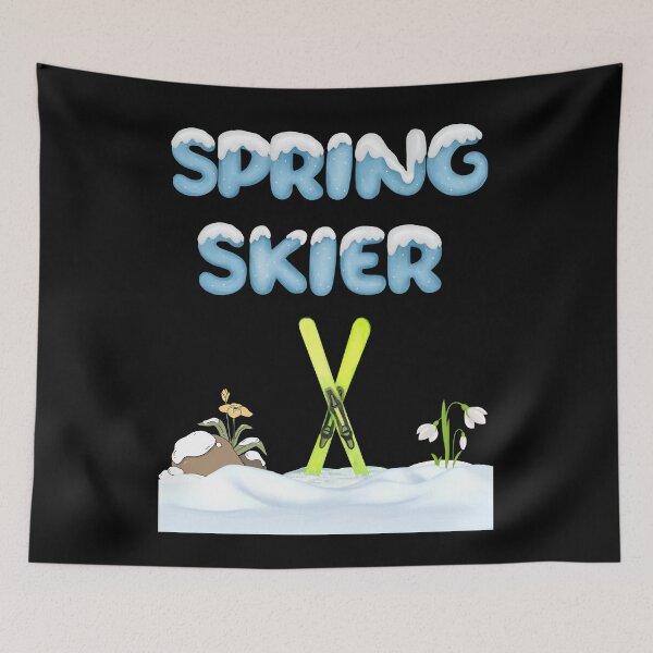 Item preview, Ski in spring snowdrop spring ski vacation spring flowers in snow ski fanatic designed and sold by Artstastic.