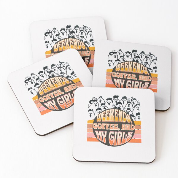Item preview, Fun Weekends Coffee and My Girls Chicken Tee for Woman Gift T Shirt designed and sold by Bright-Marque.