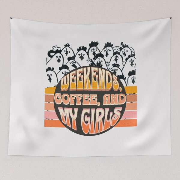 Item preview, Fun Weekends Coffee and My Girls Chicken Tee for Woman Gift T Shirt designed and sold by Bright-Marque.