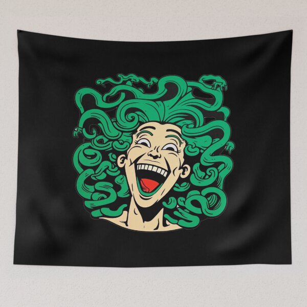 Item preview, T-shirt Medusa laughing cartoon  designed and sold by DanniJordan.