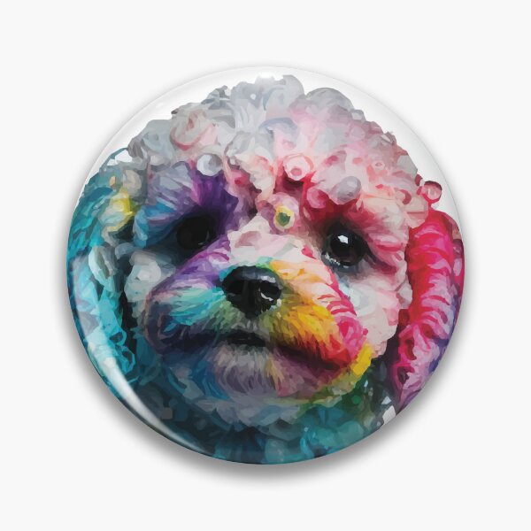 Artikelvorschau, Ein regenbogenfarbener goldener Cavapoo-Welpe - Tiere in leuchtenden Farben entworfen und verkauft von GVRDesign.
