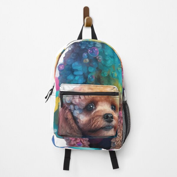 Item preview, A Light Brown Toy Poodle Puppy with Colorful Bubble - Animals in Vibrant Color designed and sold by GVRDesign.