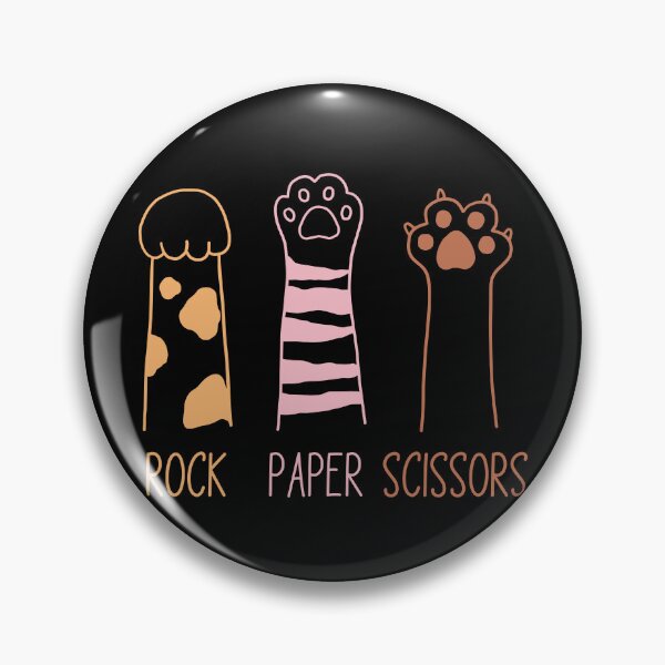 Item preview, Funny Rock Paper Scissors with Cat Paws, Black designed and sold by sweetbelle.