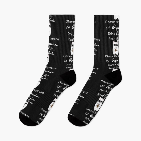Item preview, Drink coffee read books dismantle systems of oppression cat designed and sold by Lilly Swift.